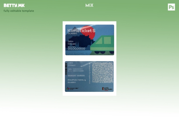 модерен стил Австрија Клима билет S шаблон